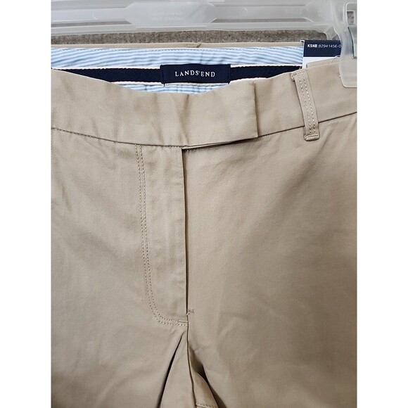Lands End Bootcut Heritage Chino Pants Womens 6 Light Khaki 100% Cotton NEW - Picture 3 of 9